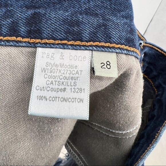 Rag & Bone Women's Cut Off Frayed Distressed Hem Denim Short in Catskills - Picture 9 of 13